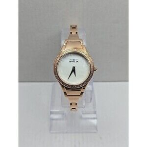 Invicta Angel Lady Quartz Stainless Steel Rose Gold Womens Watch New Battery MOP